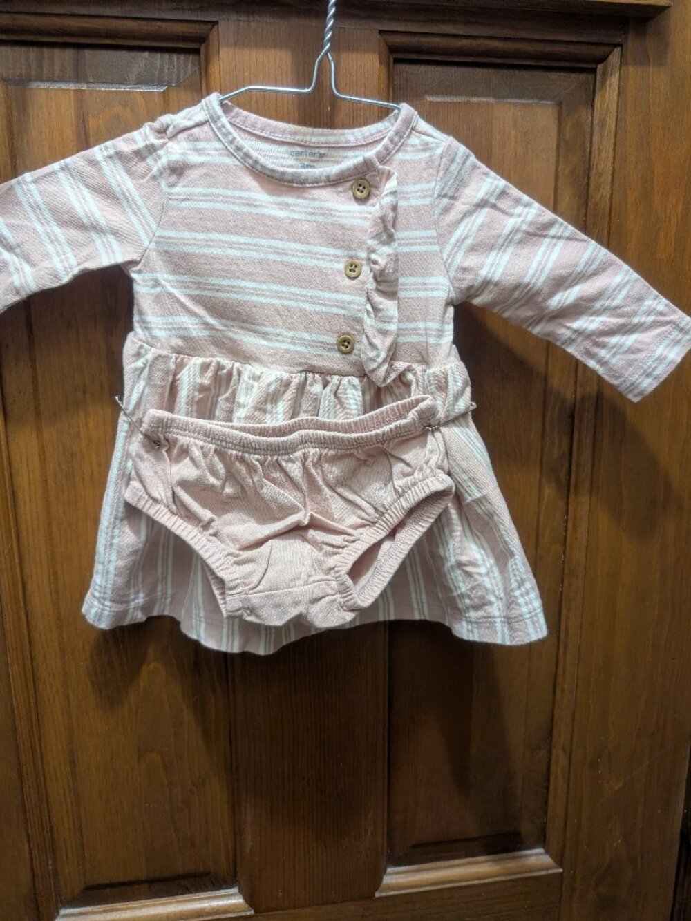 Baby Girl 2 long sleeve dresses, size 0-3 months; qty 2